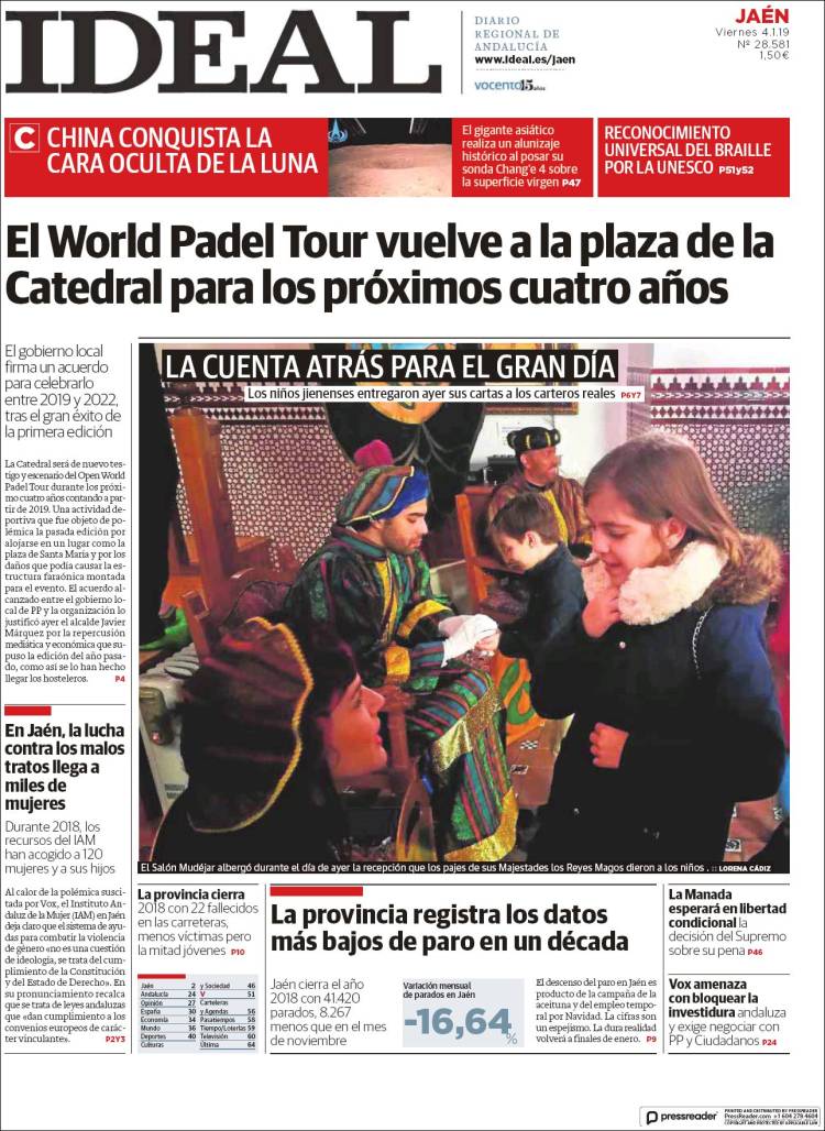 Portada de El Ideal de Jaén (España)