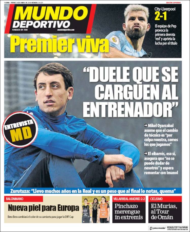 Portada de Mundo Deportivo Gipuzkoa (España)