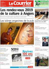 Portada de Le Courrier de l'Ouest (Francia)