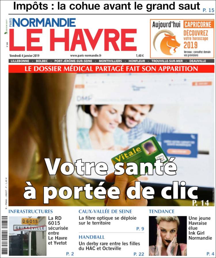 Portada de Le Havre Libre (Francia)