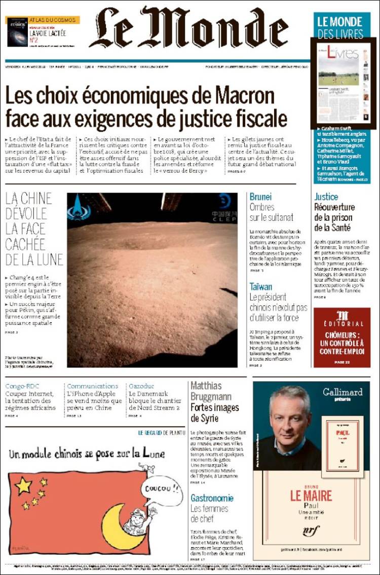 Portada de Le Monde (Francia)