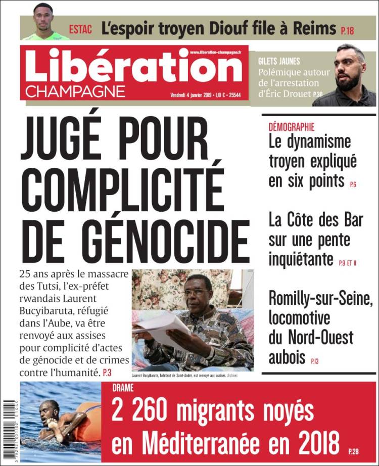 Portada de Libération Champagne (Francia)