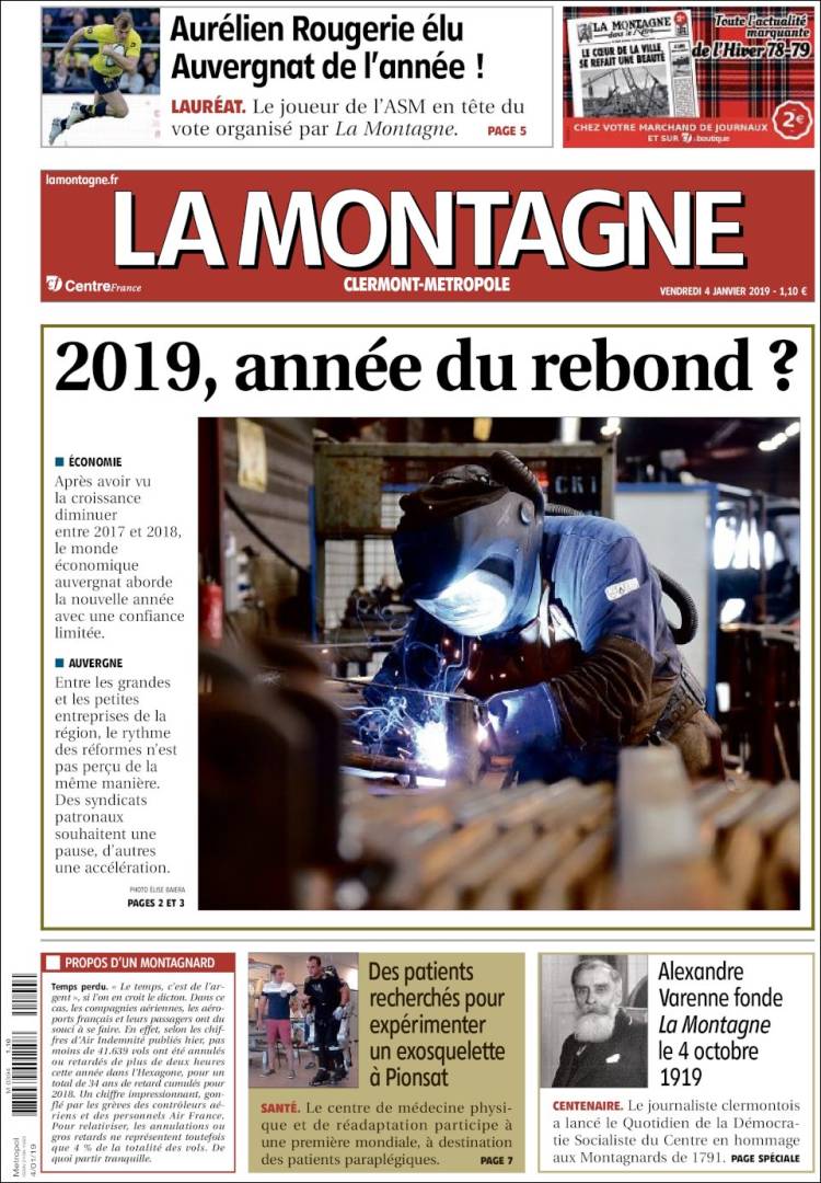 Portada de La Montagne (Francia)