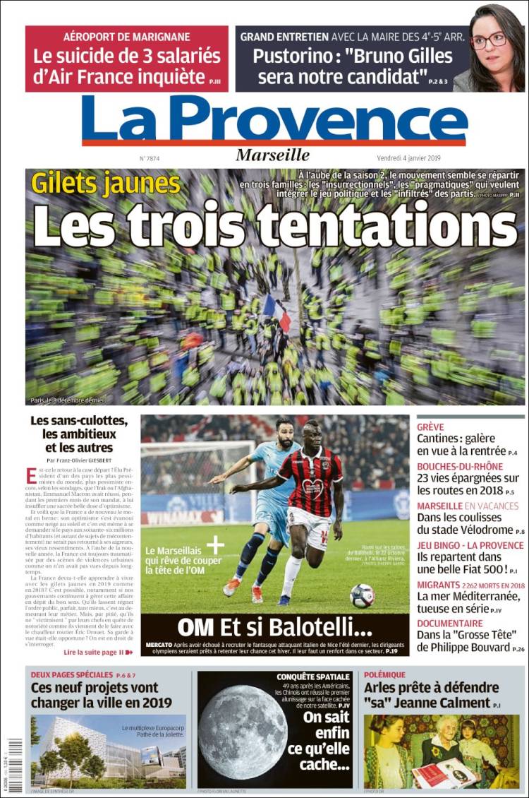 Portada de La Provence (Francia)