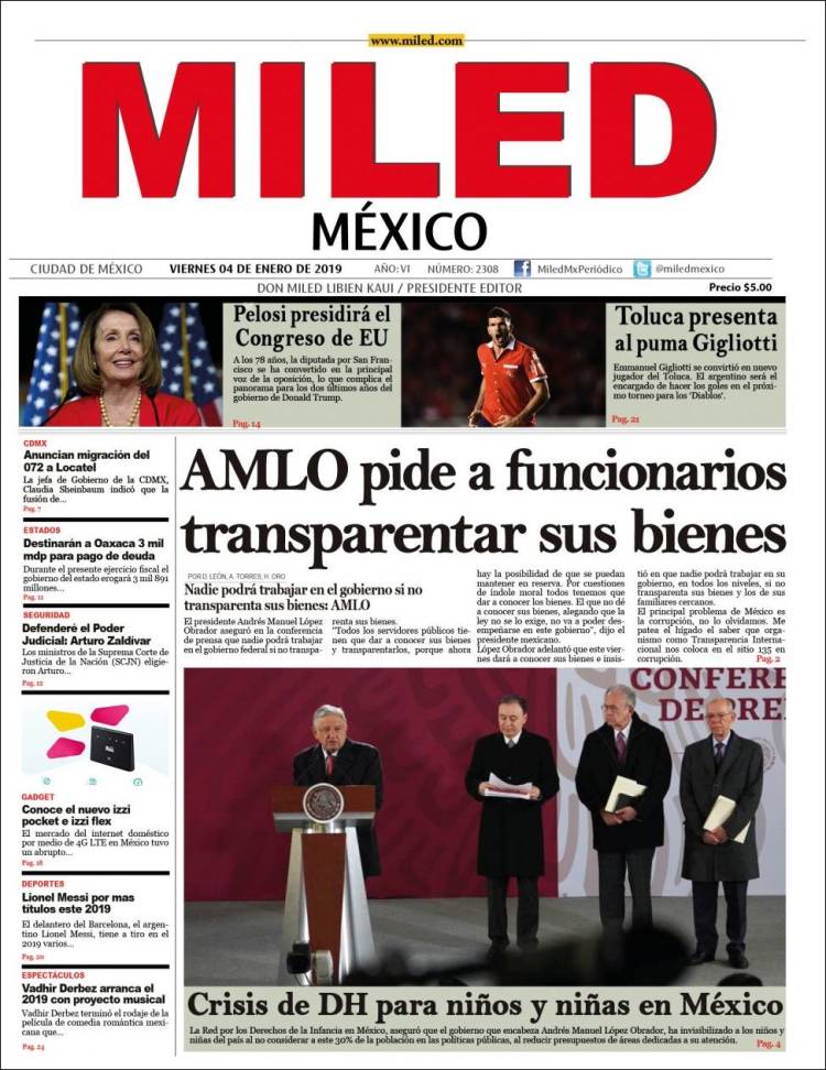 Portada de Miled (M&eacute;xico)