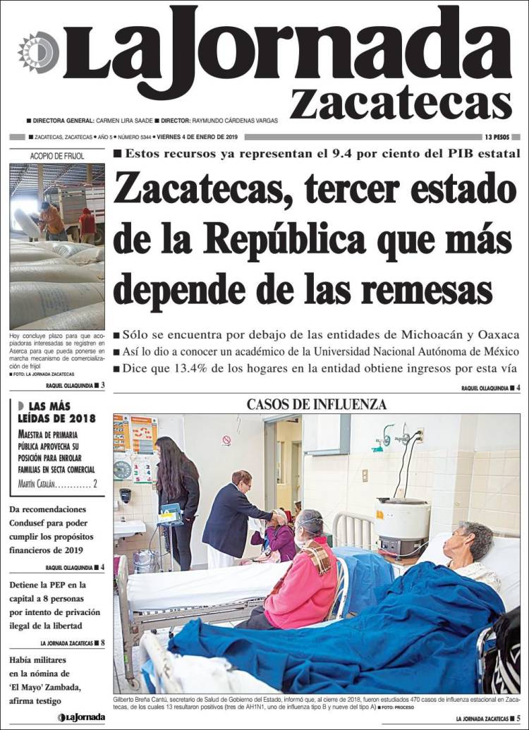 Portada de Jornada de Zacatecas (M&eacute;xico)