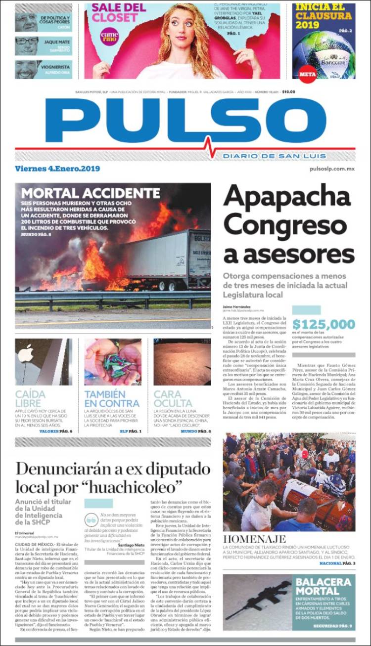 Portada de Pulso (M&eacute;xico)