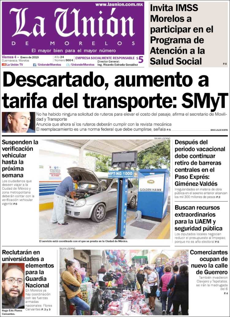 Portada de La Unión de Morelos (M&eacute;xico)