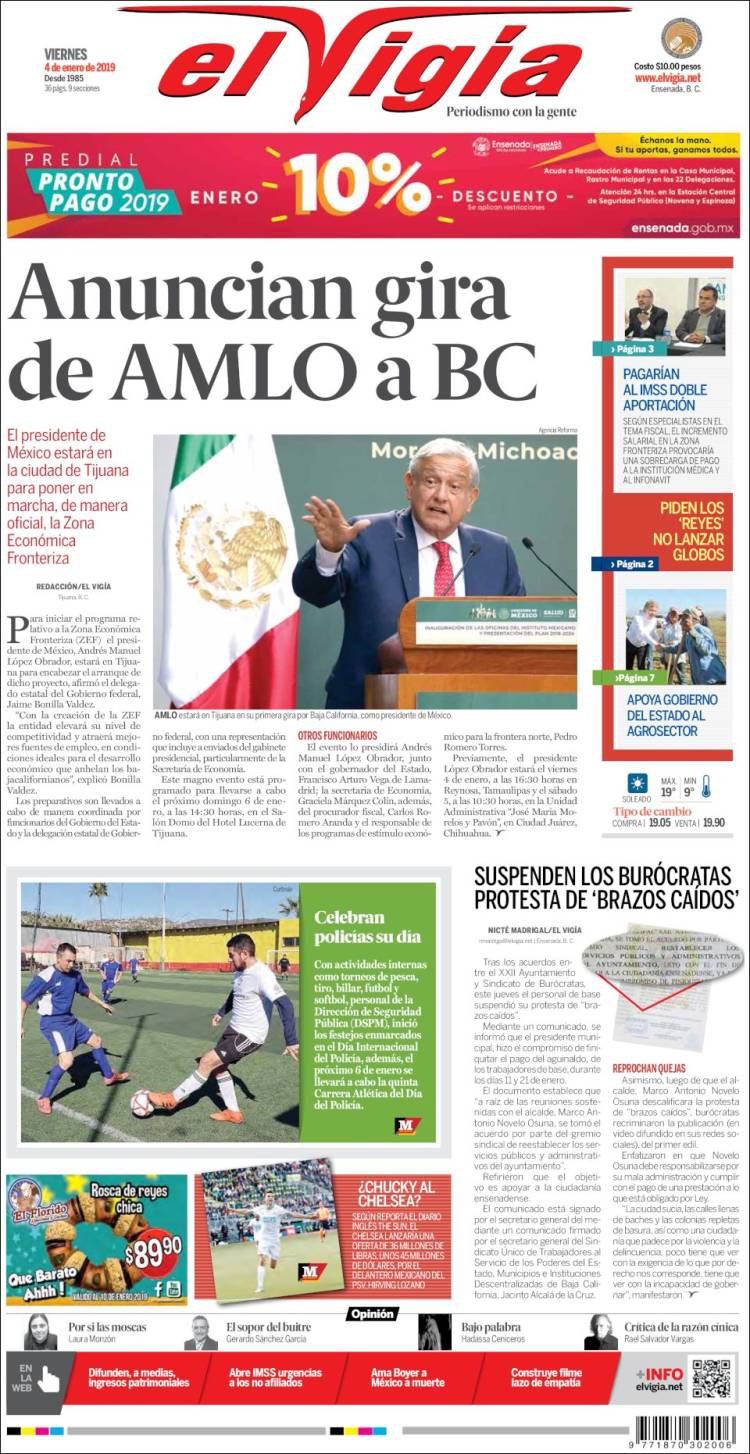 Portada de El Vigía (M&eacute;xico)