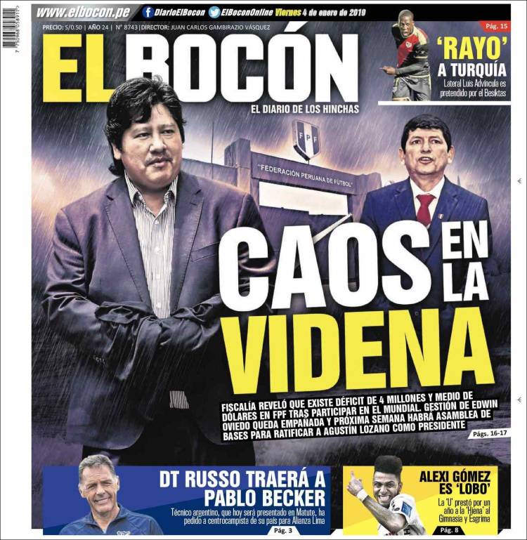 Portada de El Bocón (Per&uacute;)