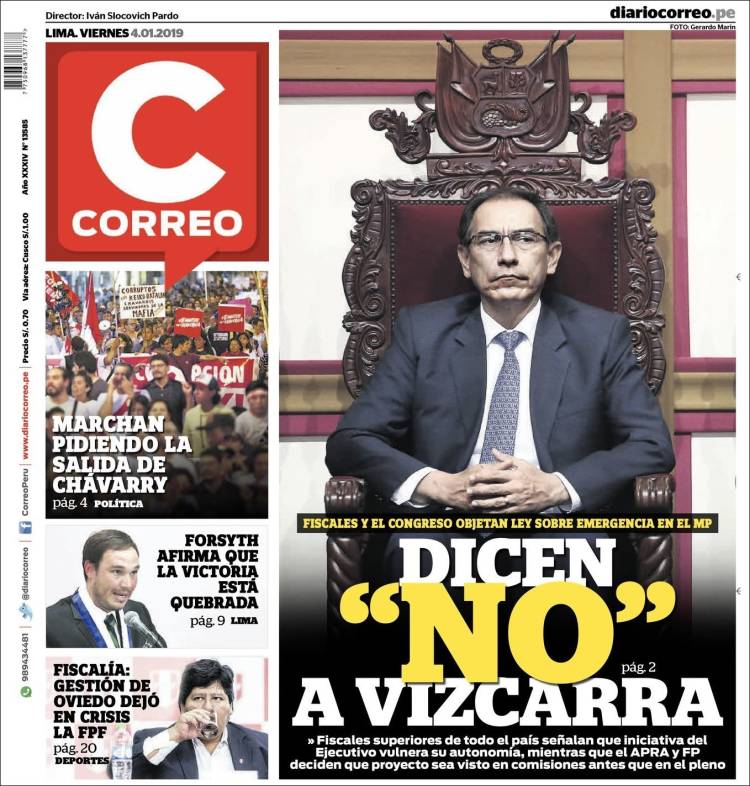 Portada de Diario Correo (Per&uacute;)