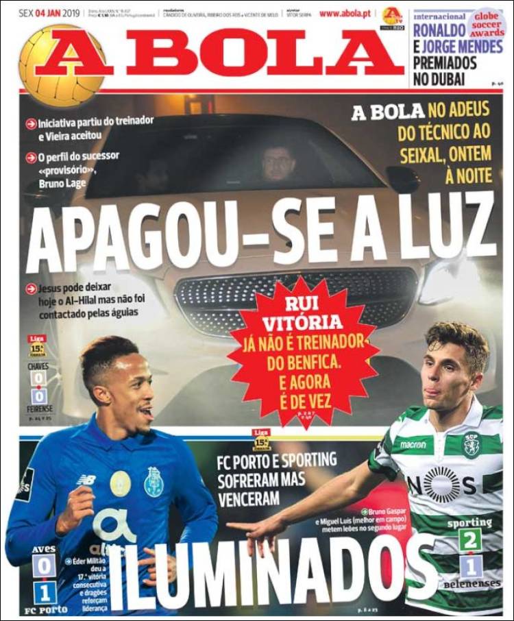 Portada de A Bola (Portugal)
