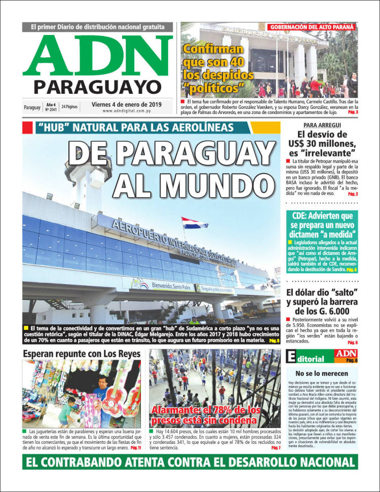 Portada de ADN Paraguayo (Paraguay)