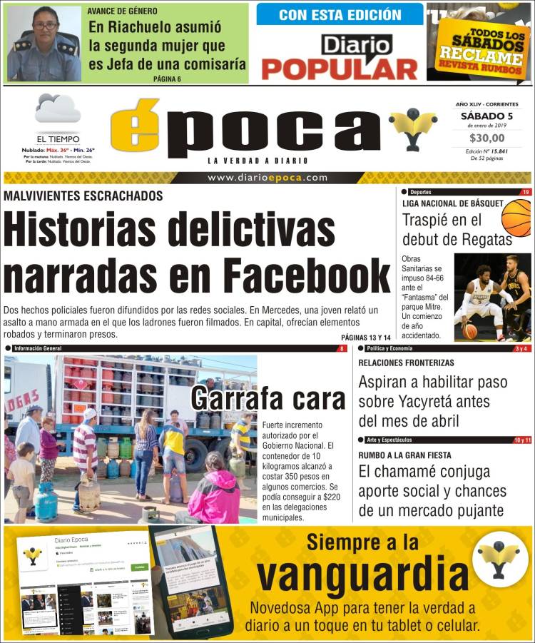 Portada de Diario Época (Argentina)