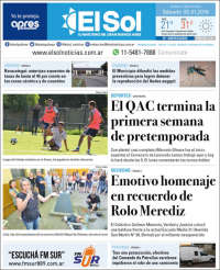Portada de Diario El Sol (Argentina)