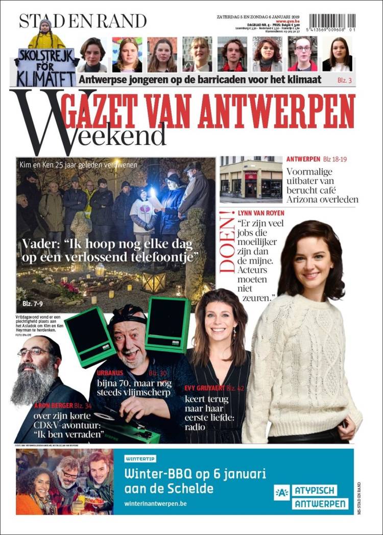Portada de Gazet van Antwerpen (B&eacute;lgica)