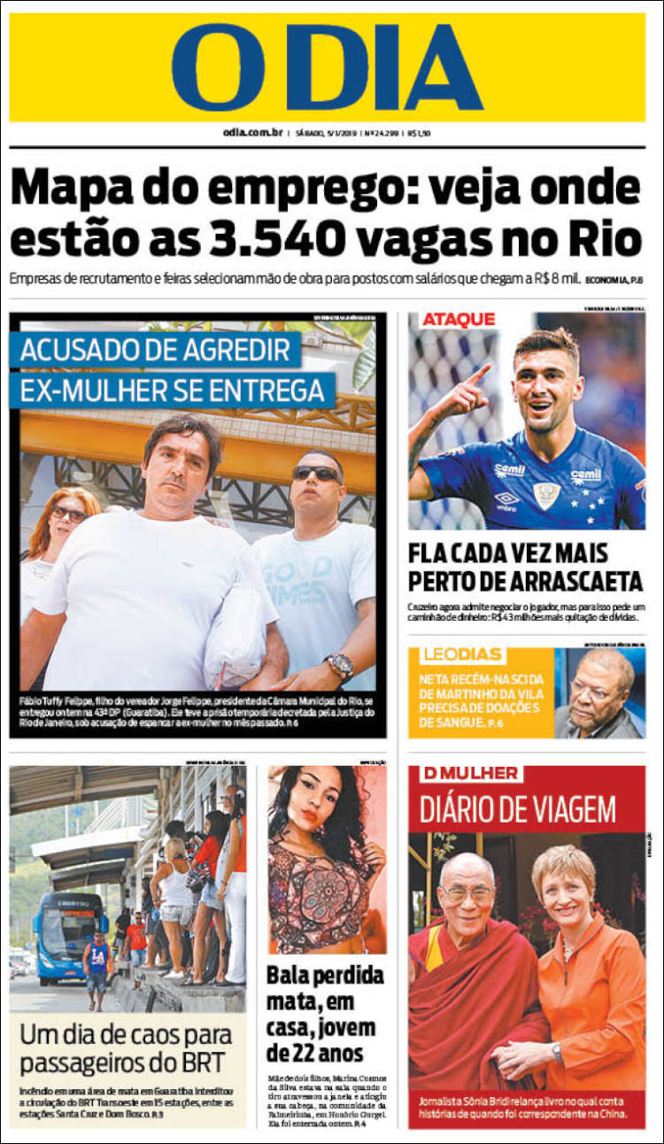 Portada de O Dia (Brasil)