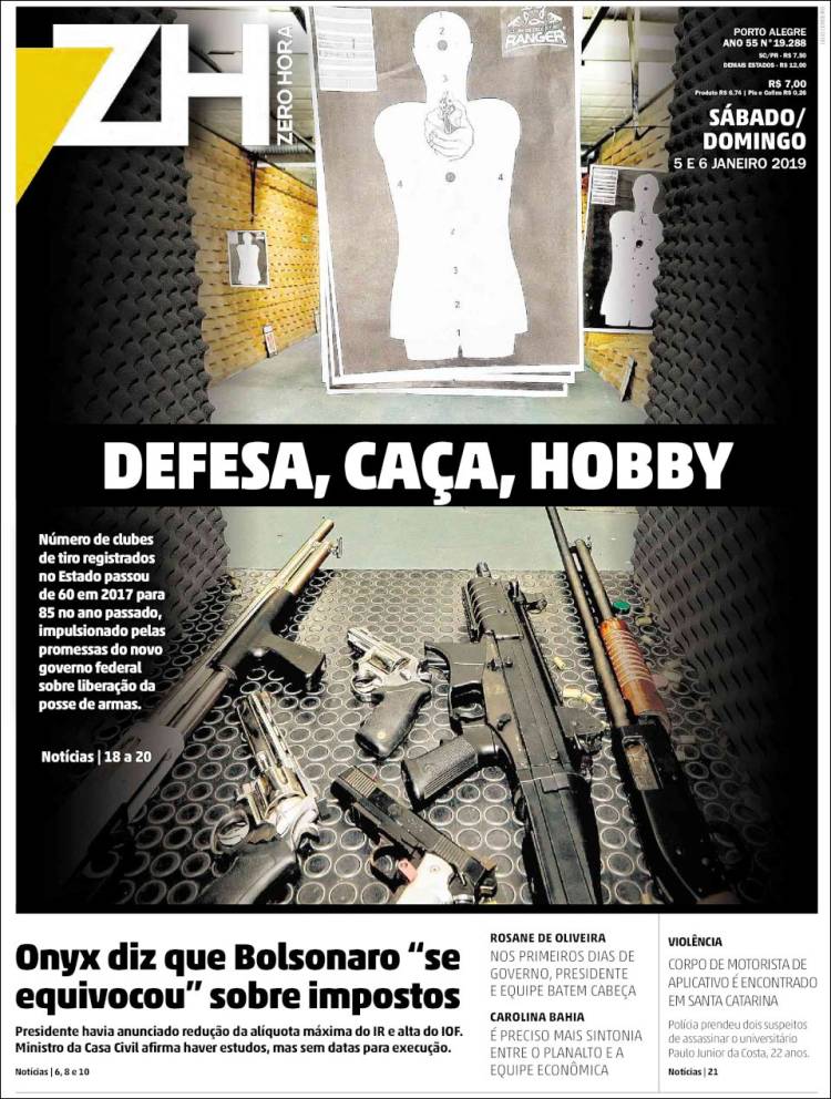 Portada de Zero Hora (Brasil)