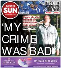 Portada de The Toronto Sun (Canada)