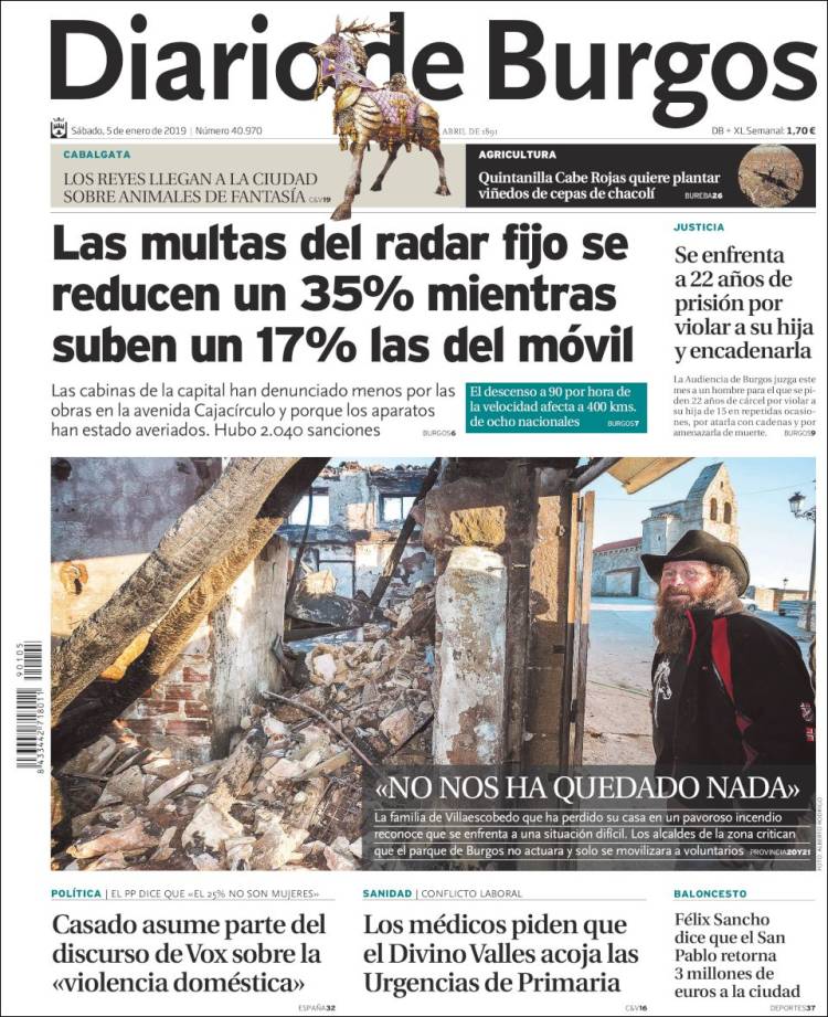Portada de Diario de Burgos (Espa&ntilde;a)