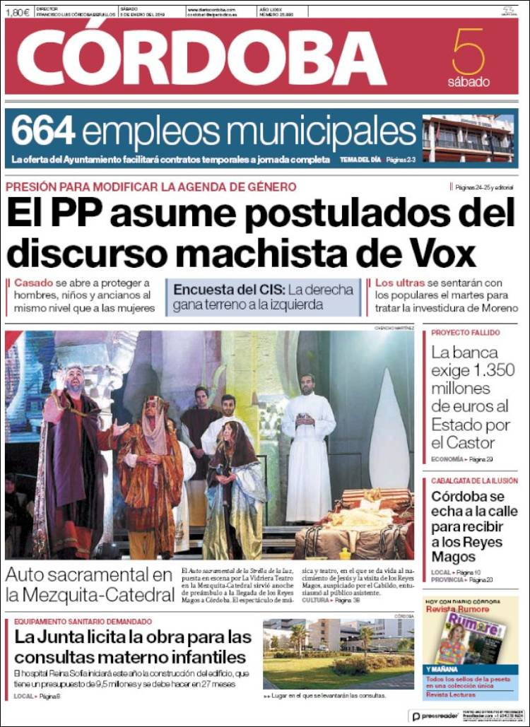 Portada de Diario de Córdoba (Espa&ntilde;a)