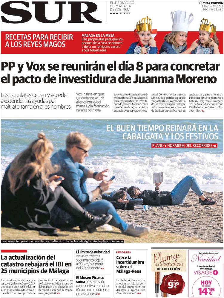 Portada de Diario el Sur (Espa&ntilde;a)