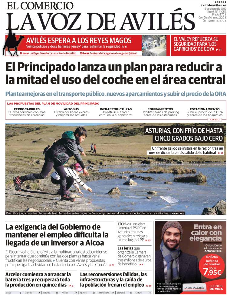 Portada de El Comercio - Avilés (Espa&ntilde;a)