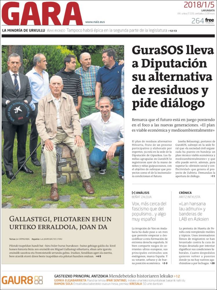 Portada de Gara (Espa&ntilde;a)