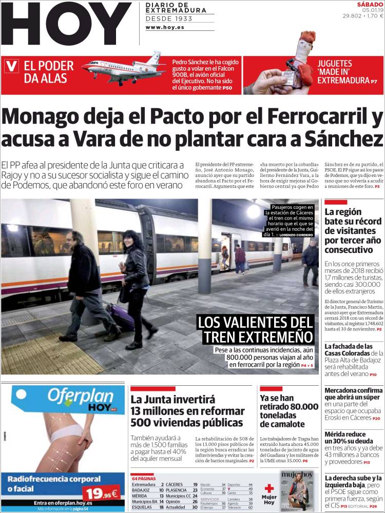 Portada de Hoy - Caceres (Espa&ntilde;a)