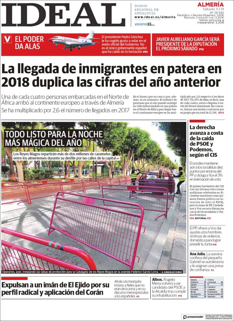 Portada de Ideal Almeria (Espa&ntilde;a)