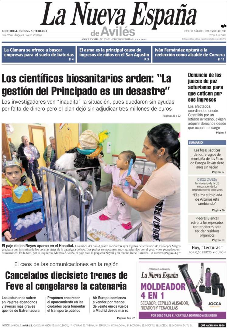 Portada de La Nueva España - Avilés (Espa&ntilde;a)