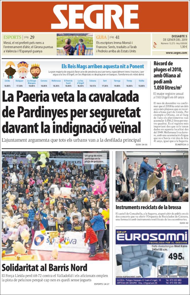 Portada de Segre (Espa&ntilde;a)