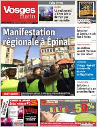 Portada de Vosges Matin (Francia)