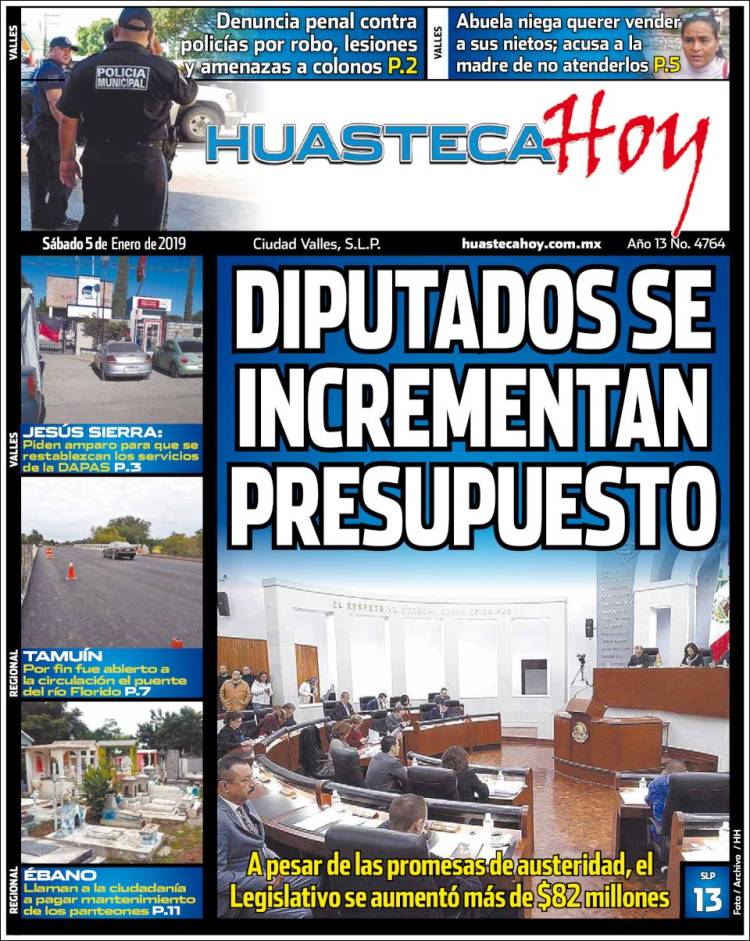 Portada de Huasteca Hoy (México)