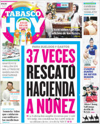 Portada de Tabasco Hoy (México)