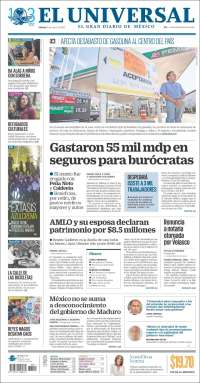 Portada de El Universal (México)