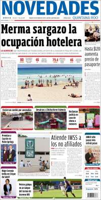 Portada de Novedades de Quintana Roo (México)