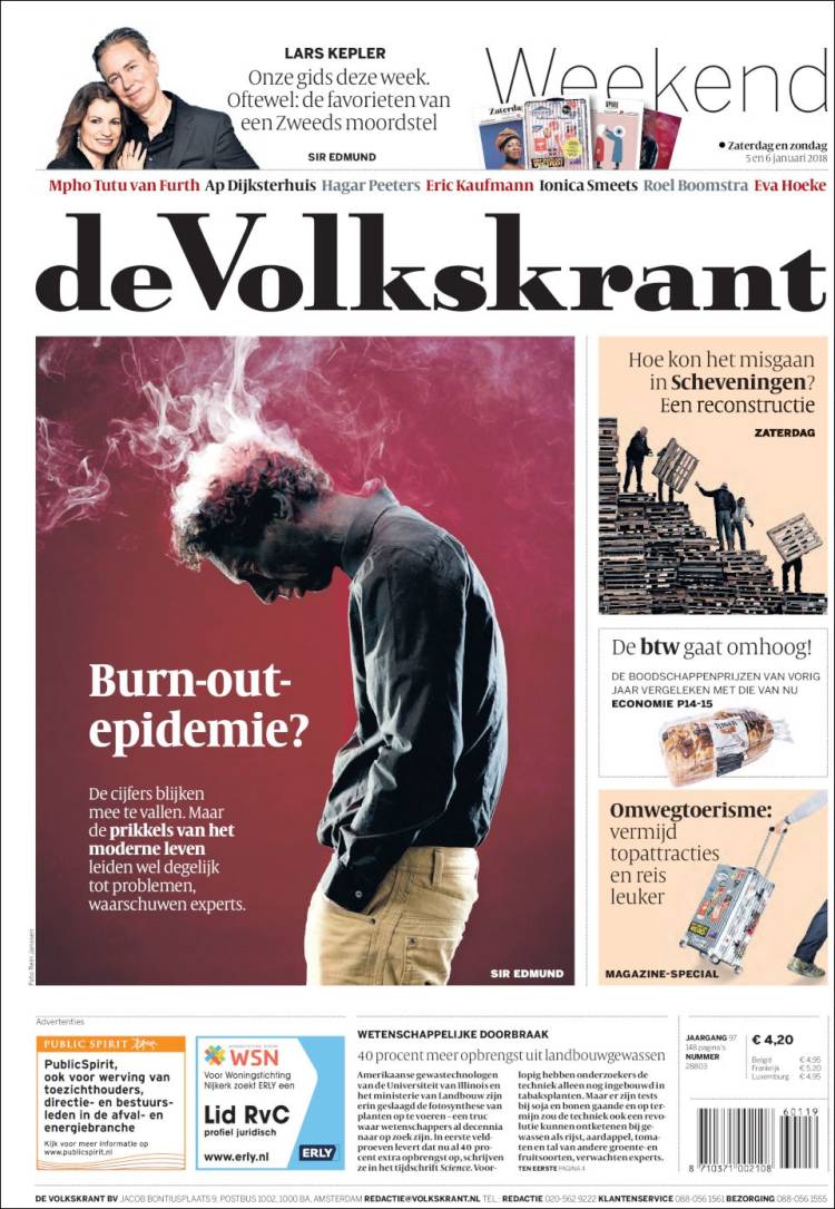 Portada de De Volkskrant (Pa&iacute;ses Bajos)