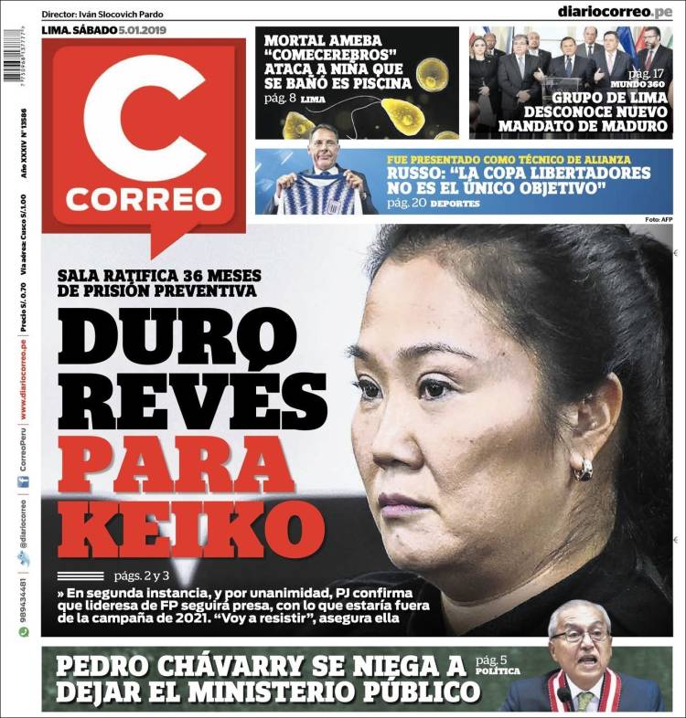 Portada de Diario Correo (Per&uacute;)