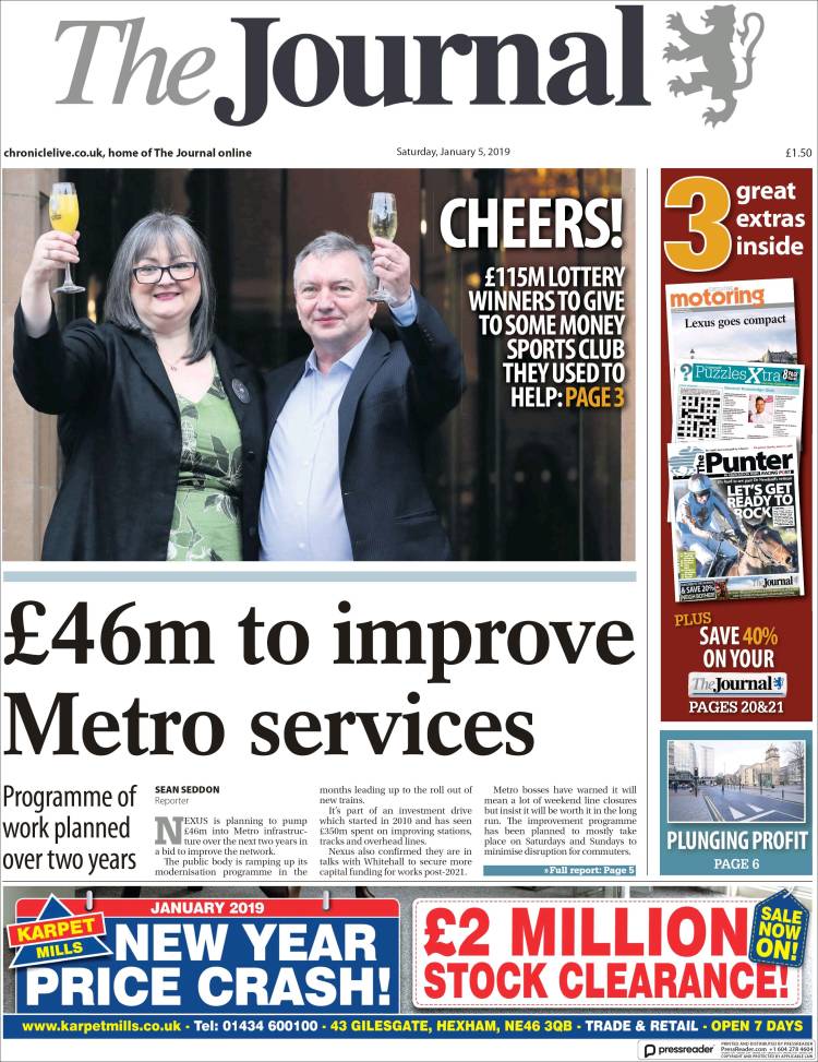 Portada de The Journal (Reino Unido)