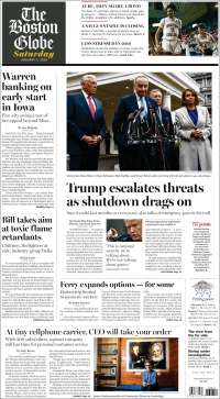 Portada de Boston Globe (USA)