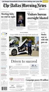 Portada de Dallas Morning News (USA)