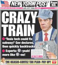 Portada de New York Post (USA)