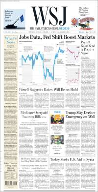 Portada de Wall Street Journal (USA)