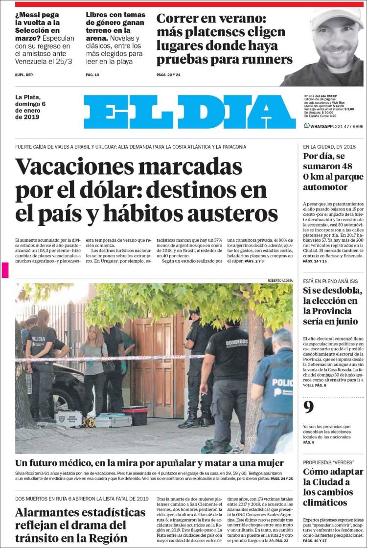 Portada de El Día de la Plata (Argentina)