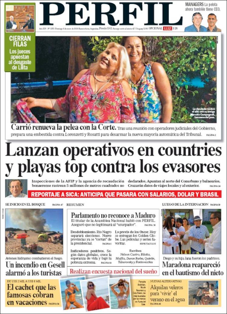 Portada de Diario Perfil (Argentina)