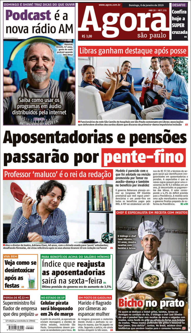 Portada de Agora São Paulo (Brasil)