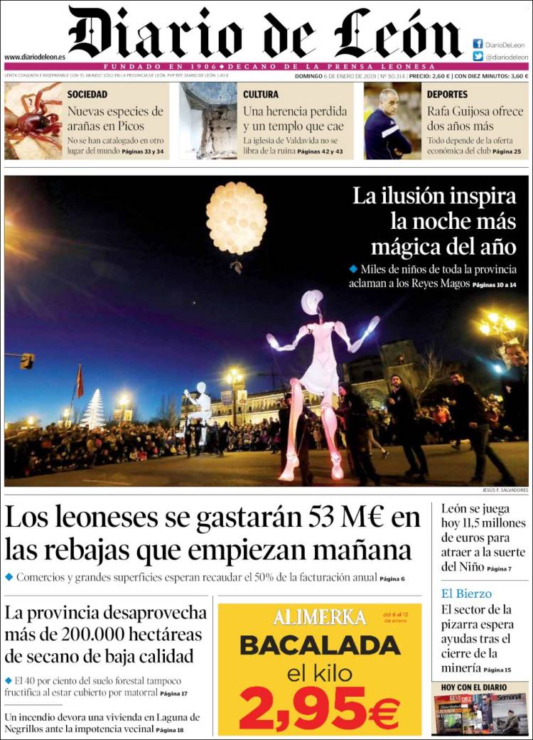 Portada de Diario de León (Espa&ntilde;a)