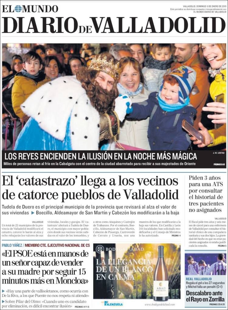 Portada de Diario de Valladolid (Espa&ntilde;a)