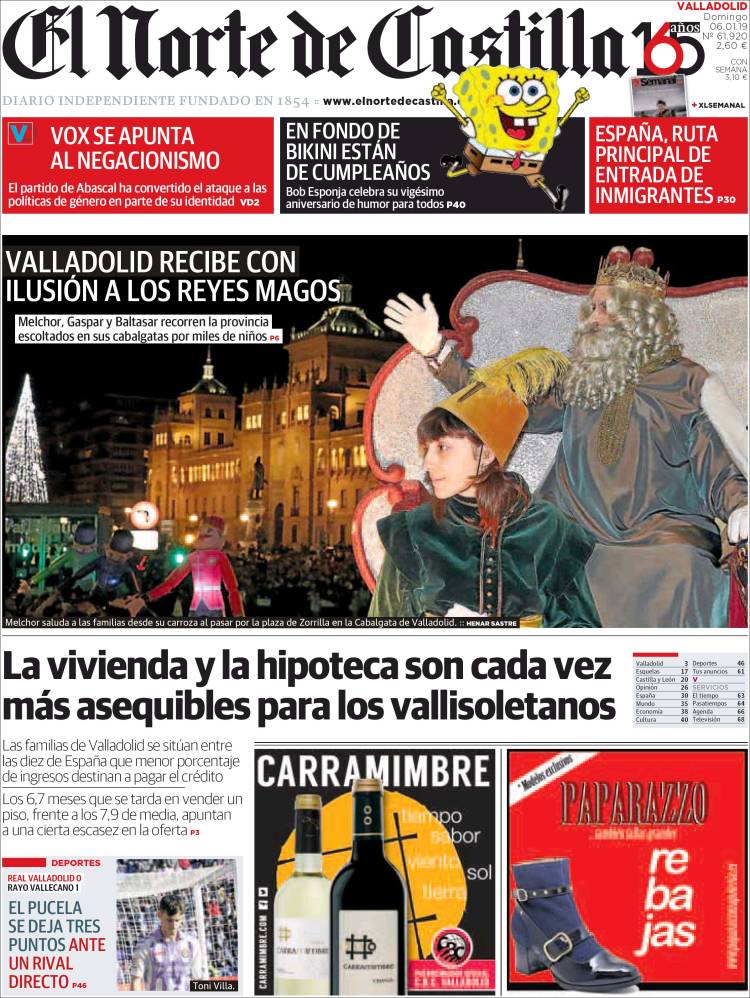 Portada de Norte de Castilla - Valladolid (Espa&ntilde;a)